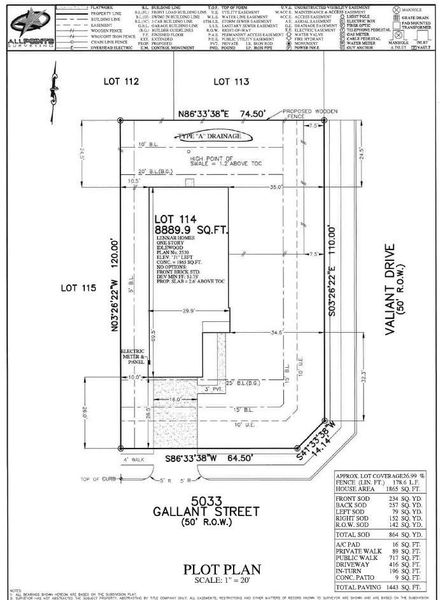 **Plot Plan for this home - oversized corner lot!! **