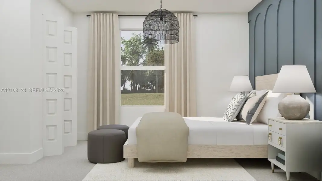 Furnished interior view inside a new home in , Miami (Image 8).