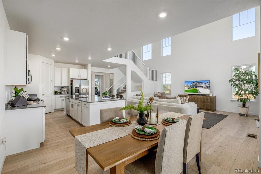 Dining overlooking kitchen Dining overlooking kitchen