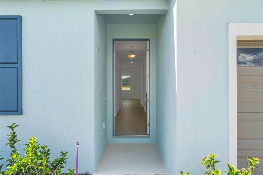 Exterior details and patio area of a home in Reserve at Hammock Oaks, Lady Lake (Image 3).