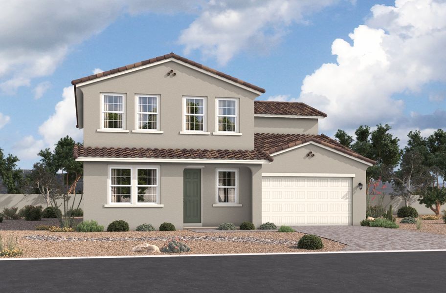 Representative exterior photo of a completed home built from the Saguaro by Beazer Homes in Sanctuary, Phoenix, AZ (Image 10).