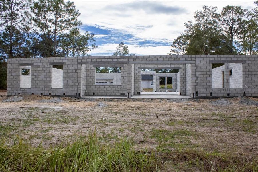 In-progress construction of a new home in Pine Ridge Estates, Beverly Hills, FL (Image 4).