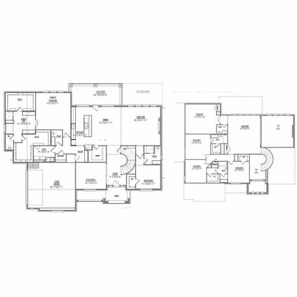 2D floor plan layout for the The Carmelita by Lillian Custom Homes in Oak Creek Ranch, Waxahachie, TX (Image 3).