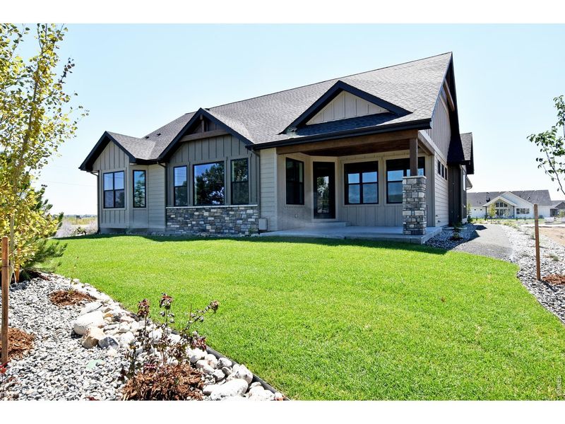 Exterior details and patio area of a home in Harvest Ridge, Berthoud (Image 3).