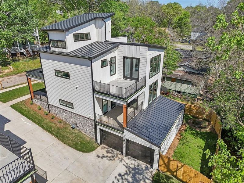 Front exterior of a new home in , Atlanta, GA, highlighting curb appeal (Image 27).