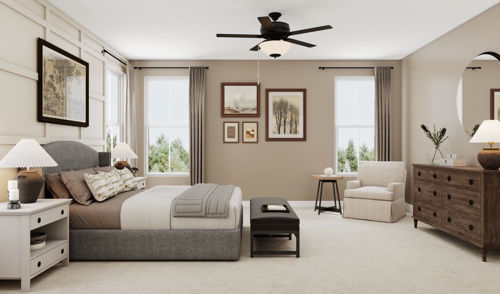 Representative furnished interior of a home built from the Yonah by Beazer Homes in Estates at Daves Creek, Cumming (Image 9).