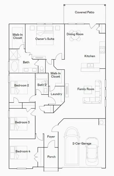 2D floor plan layout of this home in Sunterra: Richmond Collection, Katy, TX (Image 3). 2D floor plan layout of this home in Sunterra: Richmond Collection, Katy, TX (Image 3).