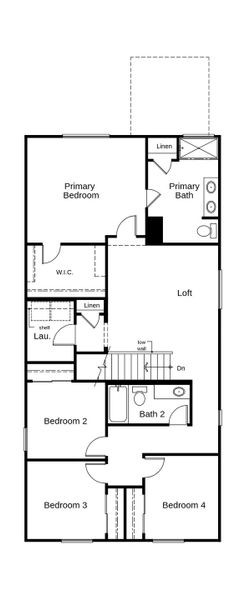 2D floor plan layout of this home in Mirador Point, Tucson, AZ (Image 3).