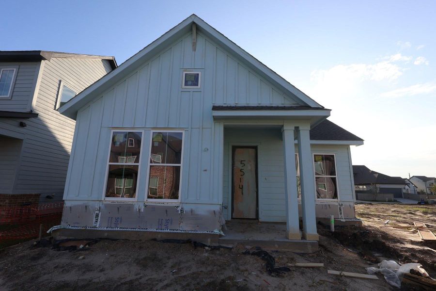 In-progress construction of a new home in Pomona - Grove Row Collection, Manvel, TX (Image 7). In-progress construction of a new home in Pomona - Grove Row Collection, Manvel, TX (Image 7).