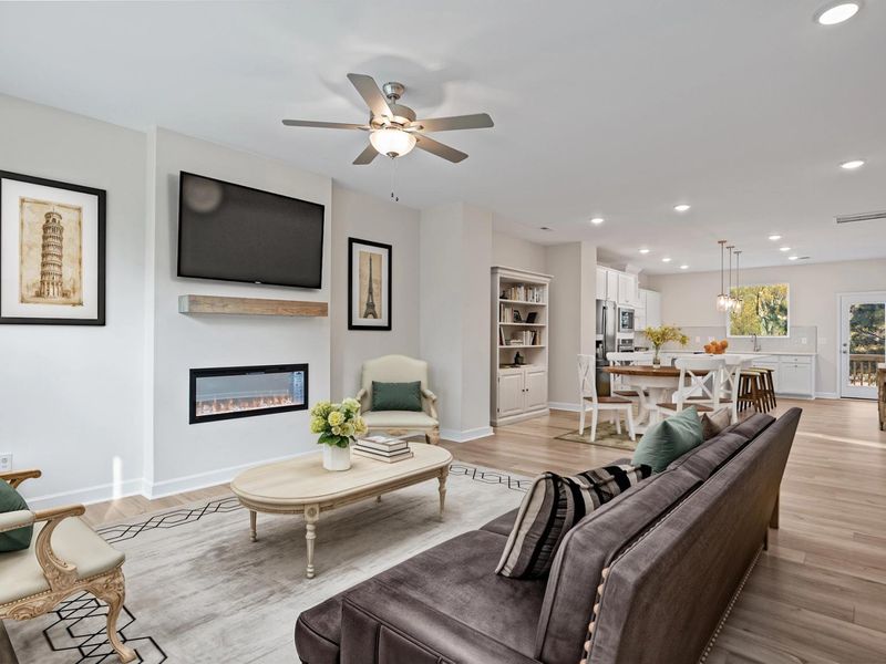 Representative furnished interior of a home built from the The Avery Exterior by Davidson Homes LLC in Forestville Yard Townhomes, Knightdale (Image 4). Representative furnished interior of a home built from the The Avery Exterior by Davidson Homes LLC in Forestville Yard Townhomes, Knightdale (Image 4).