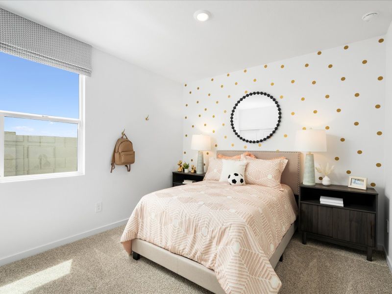 Bedroom in the Leslie Floorplan at Rancho Mirage