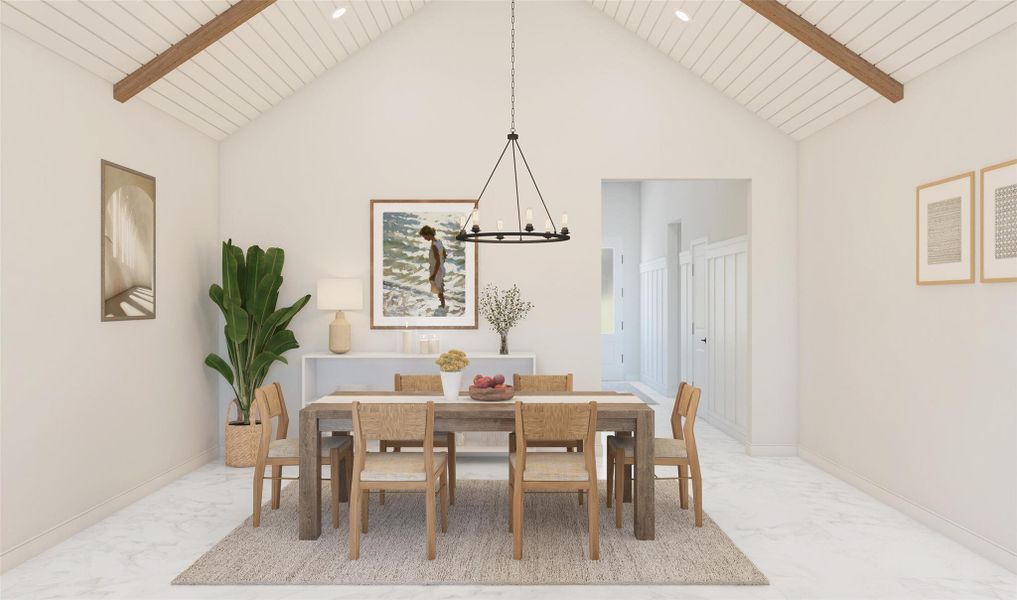 Charming dining area (*Artist rendering used for illustration purposes only.)