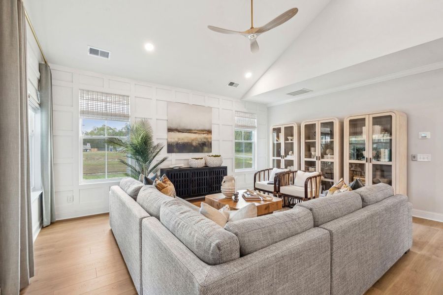 Furnished interior view inside a new home in Sweetgrass Station, Summerville (Image 14). Furnished interior view inside a new home in Sweetgrass Station, Summerville (Image 14).