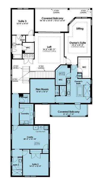 2D floor plan layout of this home in Artistry Palm Beach, Palm Beach Gardens, FL (Image 6).