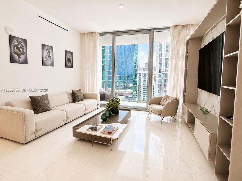 Furnished interior view inside a new home in , Miami (Image 8). Furnished interior view inside a new home in , Miami (Image 8).