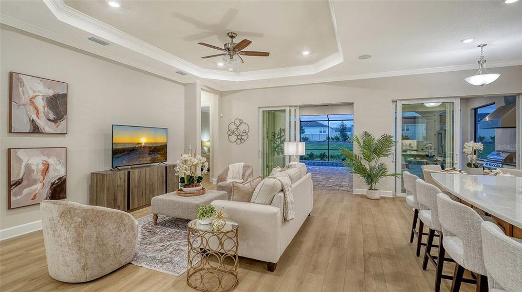 Furnished interior view inside a new home in Esplanade at Azario Lakewood Ranch, Lakewood Ranch (Image 53).