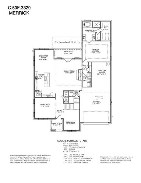 First floor featuring optionality and flow with owner's suite private on the main level First floor featuring optionality and flow with owner's suite private on the main level