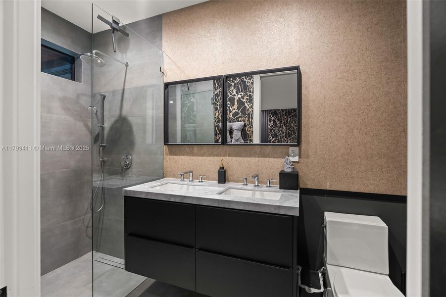 Furnished interior view inside a new home in , Miami (Image 32).