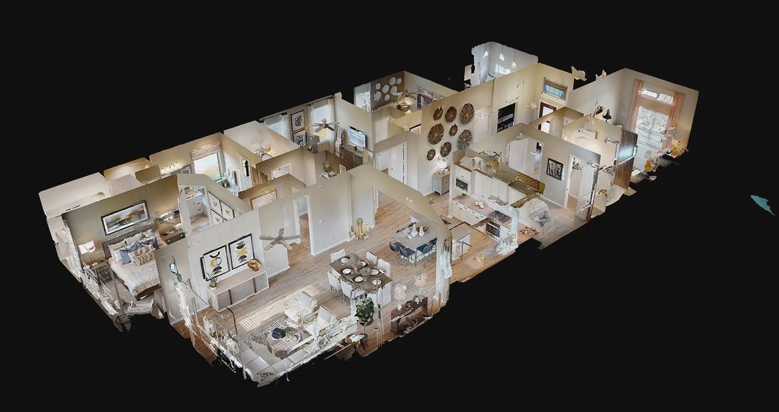 2D floor plan layout for the Lynnbrook by Chesmar Homes in Sienna Chateau, Missouri City, TX (Image 3).