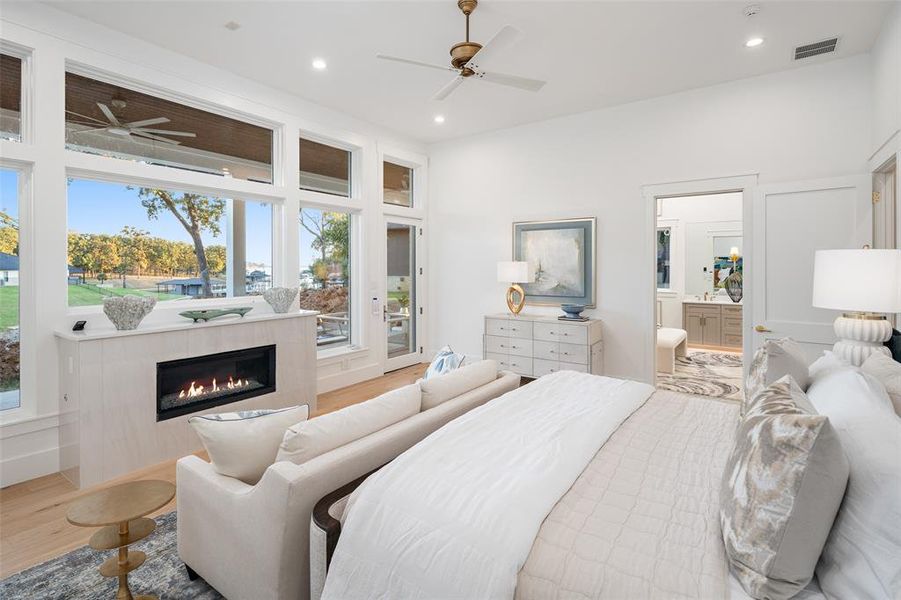 Primary bedroom with fireplace