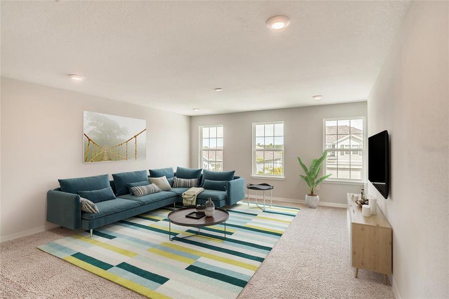 Furnished interior view inside a new home in Acuera Estates, Apopka (Image 4). Furnished interior view inside a new home in Acuera Estates, Apopka (Image 4).