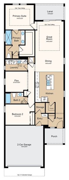 2D floor plan layout of this home in Westview Community Group Page, Kissimmee, FL (Image 3).