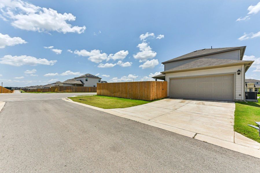 Exterior details and patio area of a home in Stonewall Ranch, Liberty Hill (Image 27).