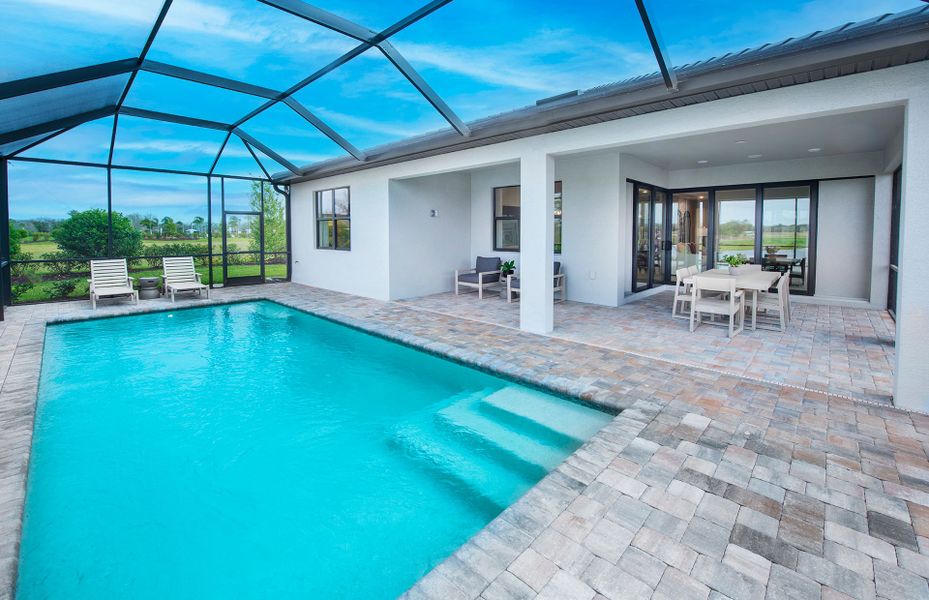 Spacious screened-in lanai with pool Spacious screened-in lanai with pool