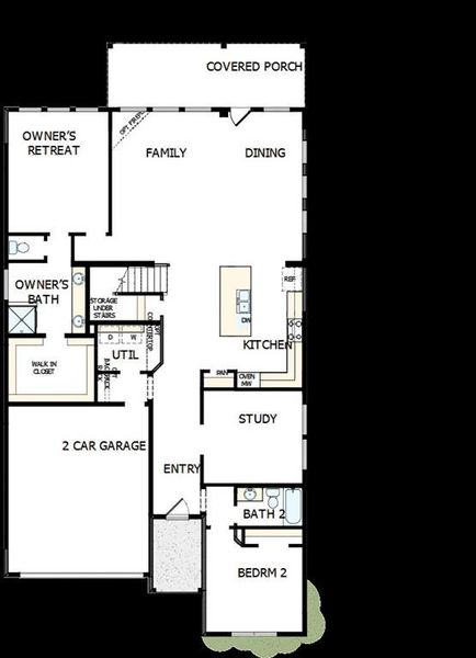 2D floor plan layout of this home in Treeline, Justin, TX (Image 4).