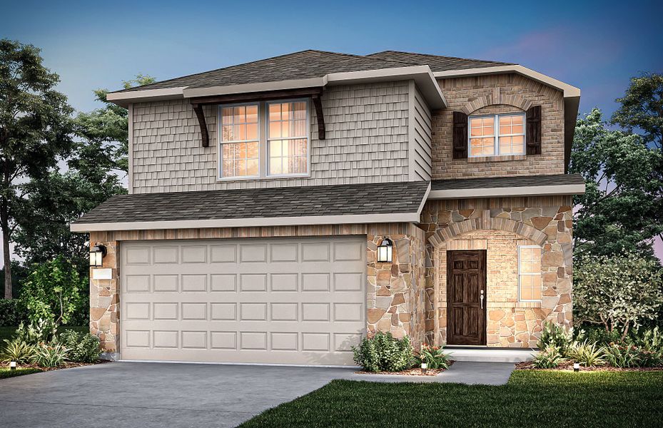 The Coolidge, a 2-story new construction home showing Home Exterior R