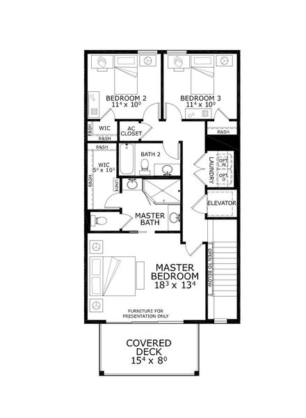 2D floor plan layout for the Sand Dollar - Townhome Series by ICI Homes in Verona Oceanside, Ormond Beach, FL (Image 3).