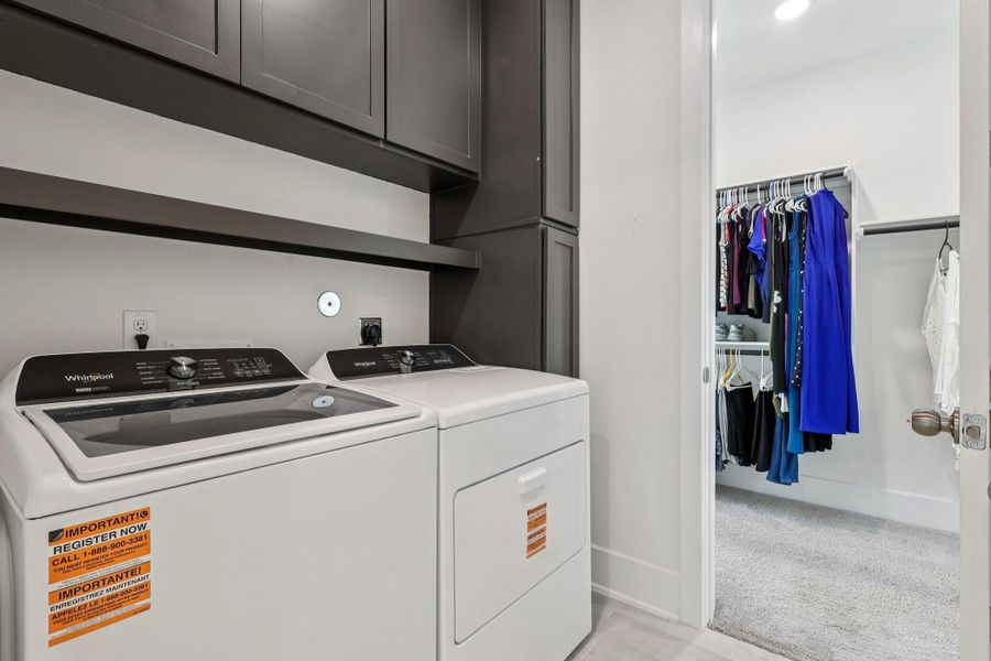 Custom Cabinets Installed, entrance into the primary closet.
