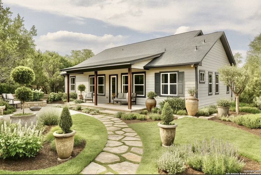 Exterior details and patio area of a home in , Fischer (Image 23). Exterior details and patio area of a home in , Fischer (Image 23).