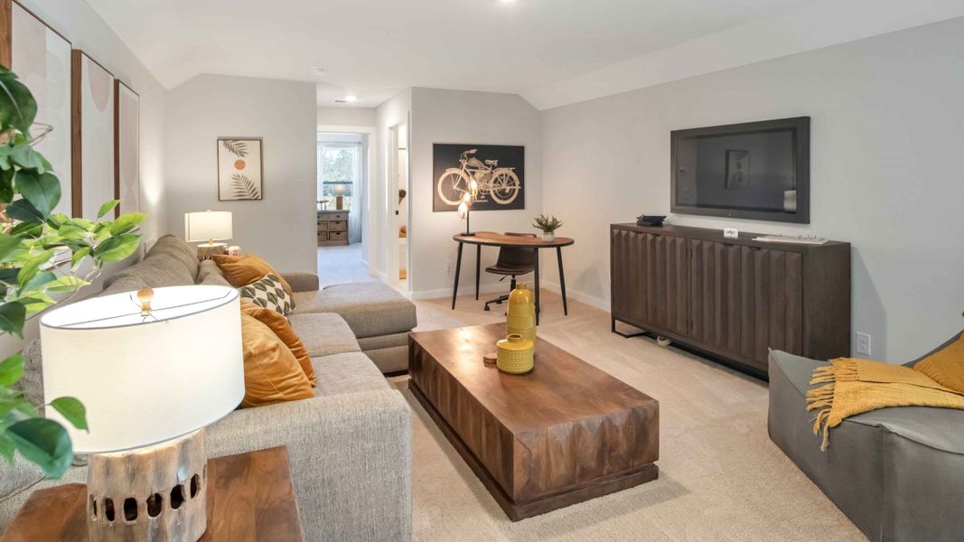 Furnished interior view inside a new home in Nexus South, Gallatin (Image 26). Furnished interior view inside a new home in Nexus South, Gallatin (Image 26).