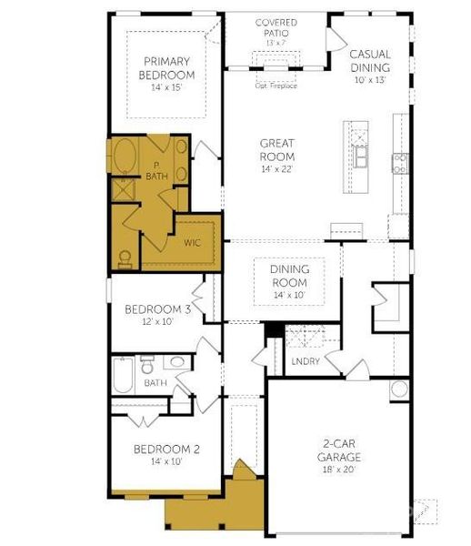 For representational purposes: Structural upgrades include casual dining windows, owners bath layout with soaking tub/separate shower, elevation B2 Stone.