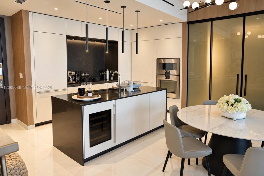 Furnished interior view inside a new home in , Miami (Image 14).