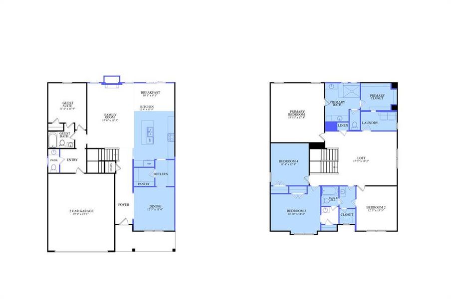 2D floor plan layout of this home in Marble Tree, Ball Ground, GA (Image 3).