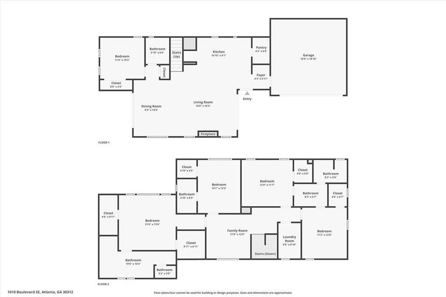 2D floor plan layout of this home in , Atlanta, GA (Image 6).
