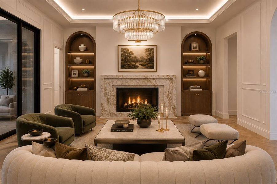 Furnished interior view inside a new home in , Winter Park (Image 7). Furnished interior view inside a new home in , Winter Park (Image 7).