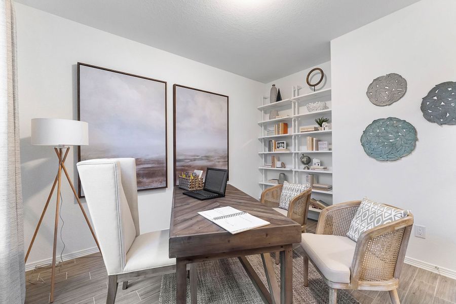 A room with a table and chairs. A room with a table and chairs.