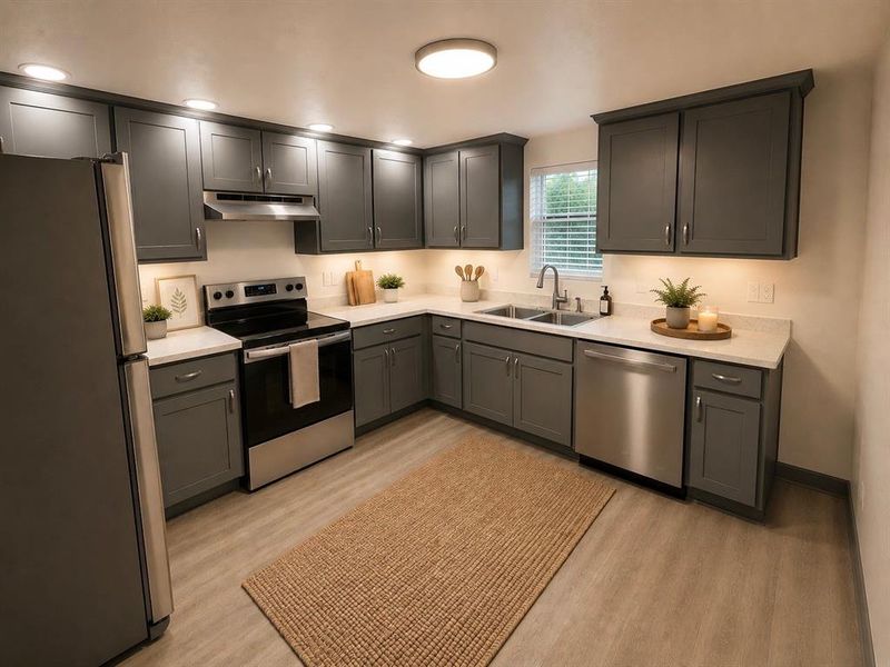 Furnished interior view inside a new home in , Cameron (Image 3).