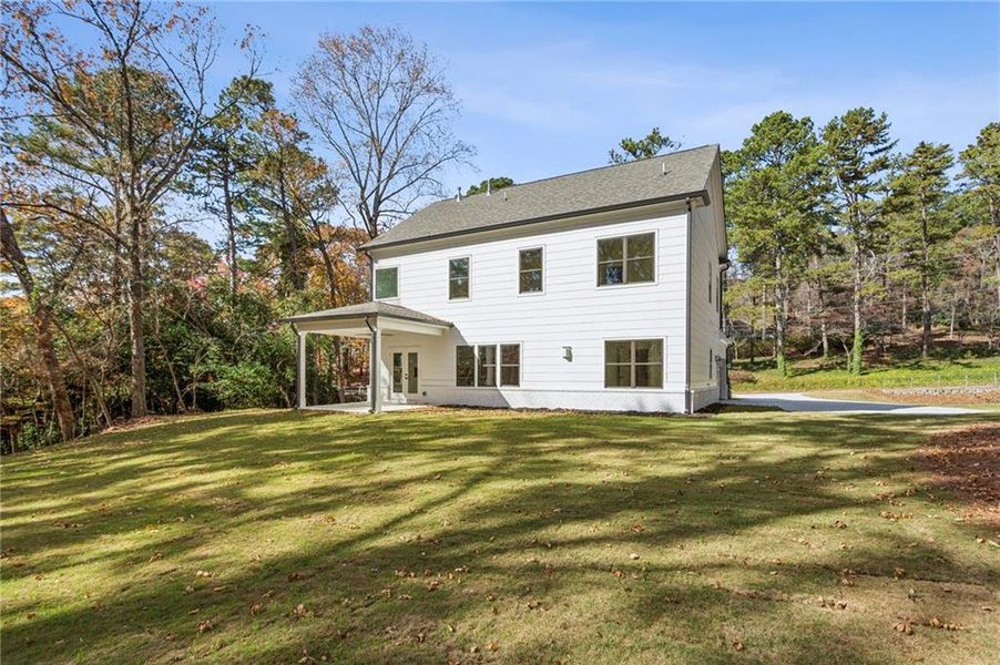 Exterior details and patio area of a home in , Marietta (Image 32). Exterior details and patio area of a home in , Marietta (Image 32).