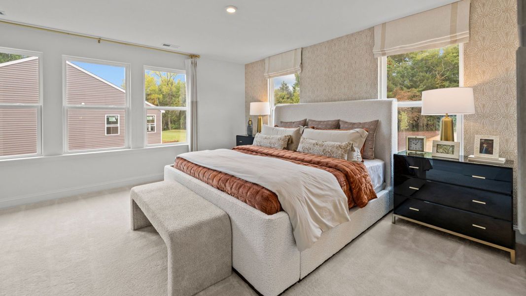 The Litchfield Plan by DBR Homes at Bell Glen in Charlotte, NC- Primary Bedroom