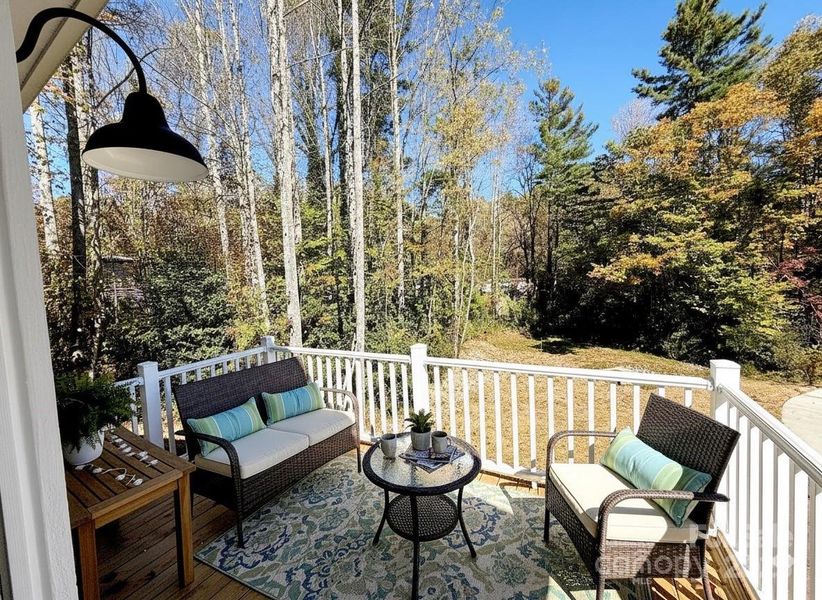 Exterior details and patio area of a home in , Black Mountain (Image 16).