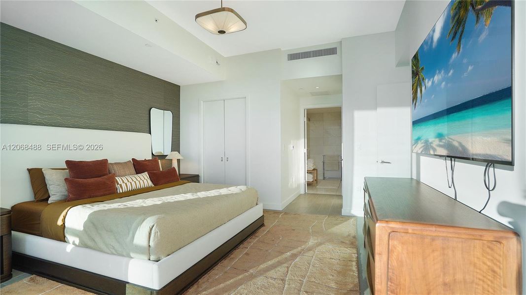 Furnished interior view inside a new home in , Miami Beach (Image 46). Furnished interior view inside a new home in , Miami Beach (Image 46).