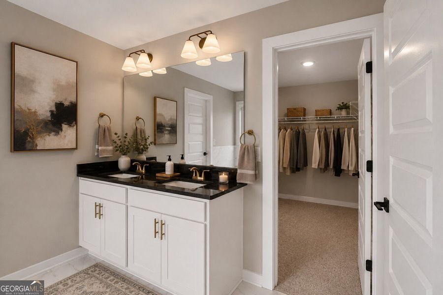 Furnished interior view inside a new home in The Fairways at Mirror Lake, Villa Rica (Image 26).