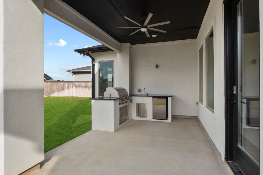 Exterior details and patio area of a home in , Cypress (Image 3).