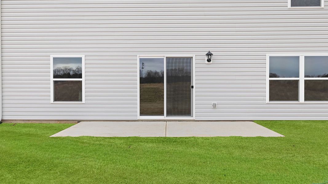 Exterior details and patio area of a home in Cedar Gap, Fountain Inn (Image 18).