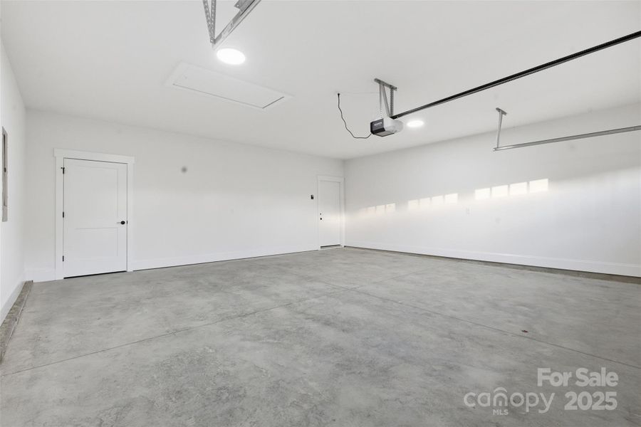 *representative photo- oversized 2 car garage- great for storage!