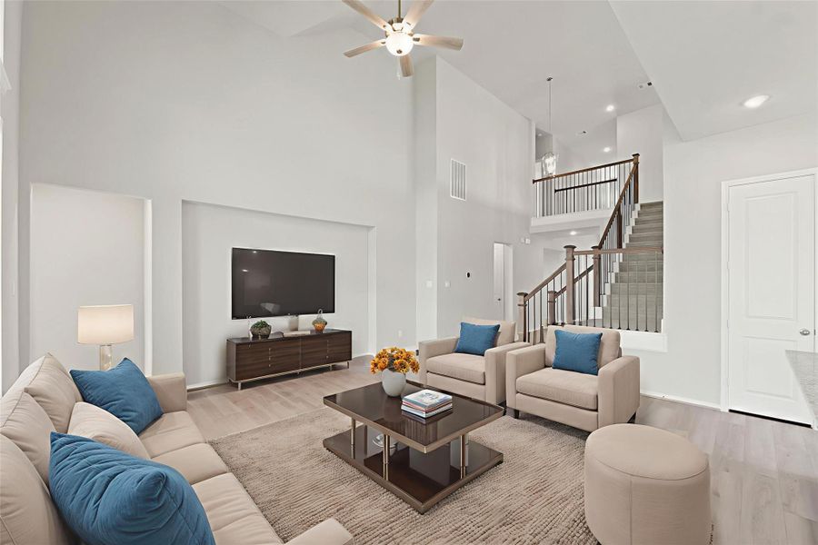 Furnished interior view inside a new home in The Trails, New Caney (Image 14). Furnished interior view inside a new home in The Trails, New Caney (Image 14).